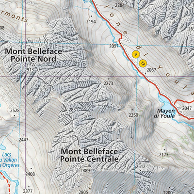 206 La Thuile hiking map 1:25000 Preview 2