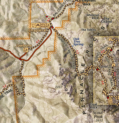 Pinnacles National Park Visitor Map Preview 1