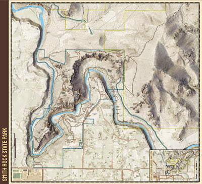 Smith Rock State Park Climbing and Hiking Map Preview 1