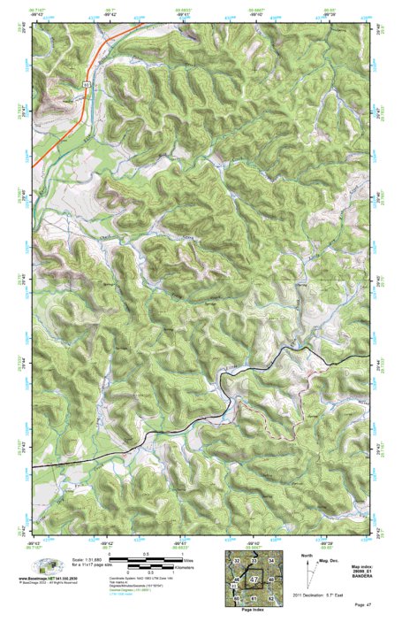 (29099e1) Page 047 Bandera Map by BaseImage Publishing | Avenza Maps