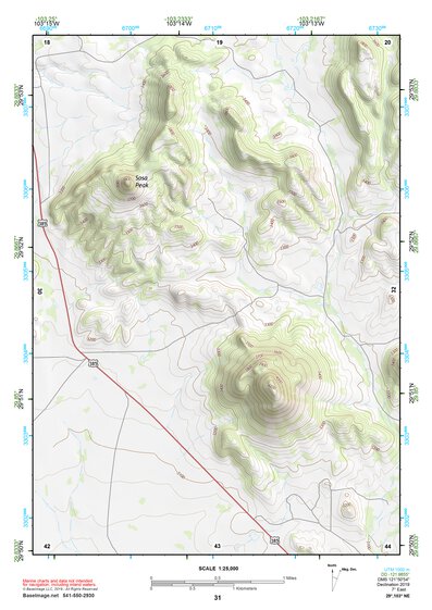29103NE Page 31 Santiago Mountains Topo Preview 1