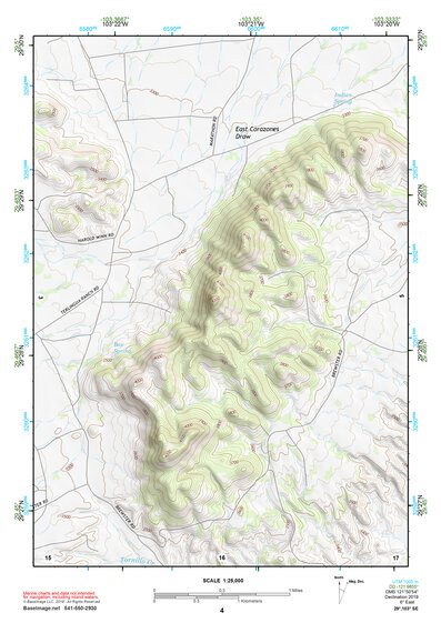 29103SE Page 4 Chisos Mountains Topo Preview 1