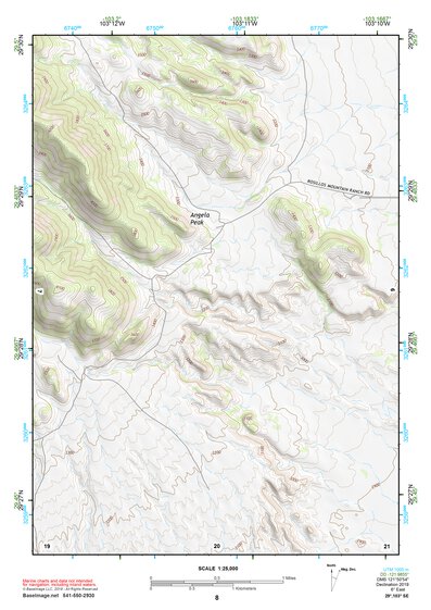 29103SE Page 8 Chisos Mountains Topo Preview 1