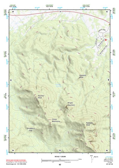 29103SE Page 43 Chisos Mountains Topo Preview 1