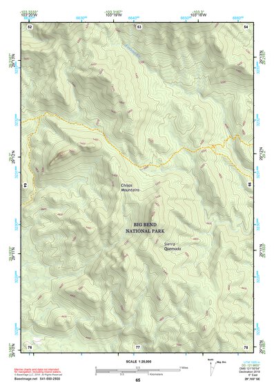 29103SE Page 65 Chisos Mountains Topo Preview 1