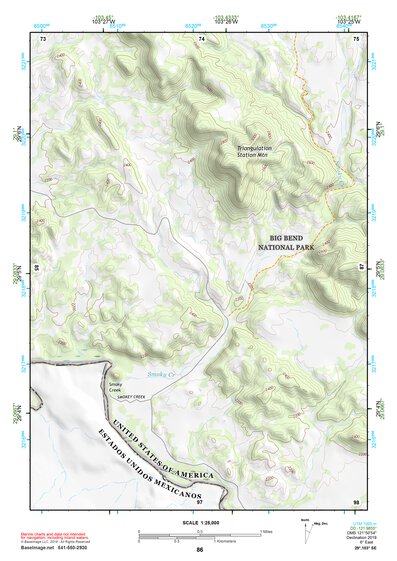 29103SE Page 86 Chisos Mountains Topo Preview 1