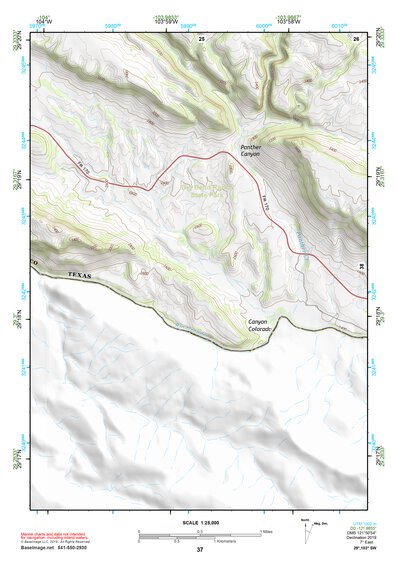 29103SW Page 37 Chisos Mountains Topo Preview 1