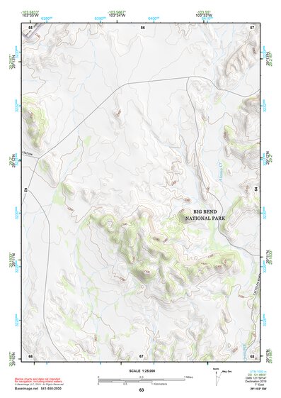 29103SW Page 63 Chisos Mountains Topo Preview 1