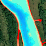 Навігація Рибалки 3. Рось річка (с. Хлерівка). Черкаська область. Карта глибин digital map