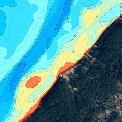 Навігація Рибалки 3.Jezioro Sulejowskie. Mapa głębokości digital map