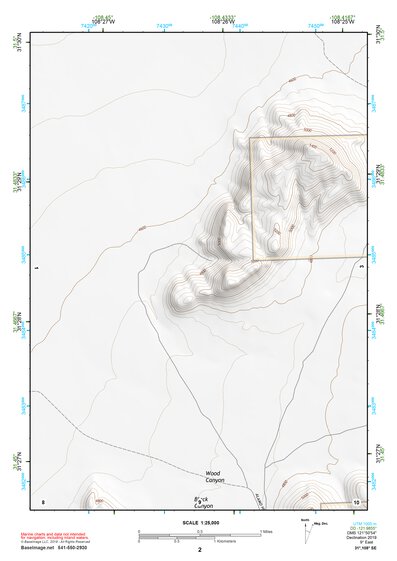 31108SE Page 2 Alamo Hueco Mountains Topo Preview 1