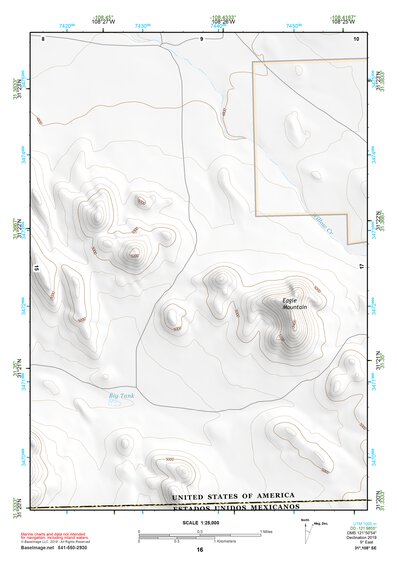 31108SE Page 16 Alamo Hueco Mountains Topo Preview 1