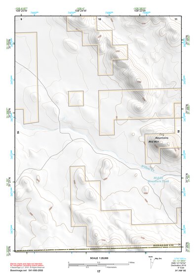 31108SE Page 17 Alamo Hueco Mountains Topo Preview 1