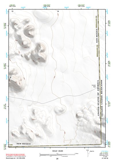 31108SE Page 21 Alamo Hueco Mountains Topo Preview 1