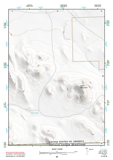 31108SE Page 22 Alamo Hueco Mountains Topo Preview 1