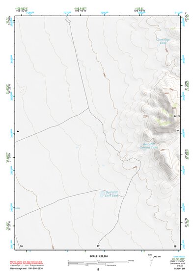 31108SW Page 5 Alamo Hueco Mountains Topo Preview 1