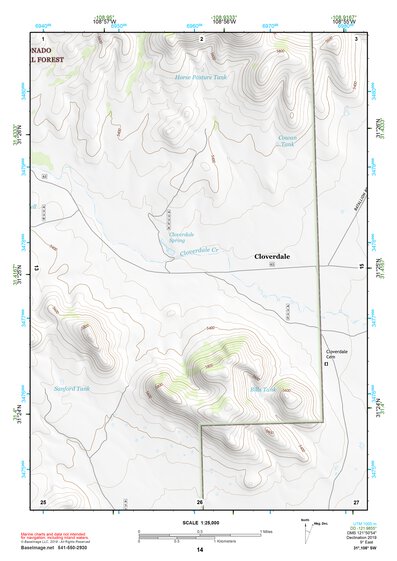 31108SW Page 14 Alamo Hueco Mountains Topo Preview 1