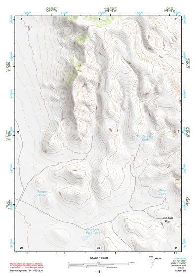 31108SW Page 18 Alamo Hueco Mountains Topo Preview 1