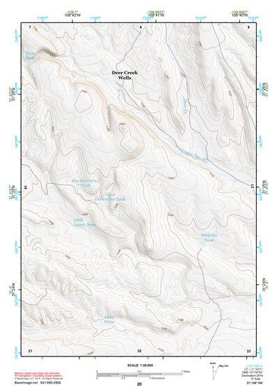 31108SW Page 20 Alamo Hueco Mountains Topo Preview 1