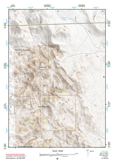 31108SW Page 25 Alamo Hueco Mountains Topo Preview 1