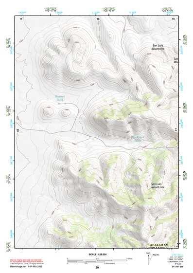 31108SW Page 30 Alamo Hueco Mountains Topo Preview 1