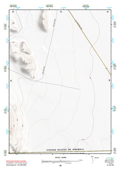 31108SW Page 35 Alamo Hueco Mountains Topo Preview 1