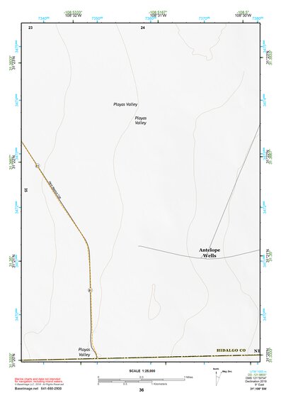 31108SW Page 36 Alamo Hueco Mountains Topo Preview 1