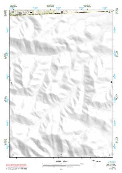 31108SW Page 43 Alamo Hueco Mountains Topo Preview 1