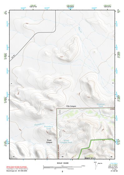 31109NE Page 2 Chiricahua Peak Topo Preview 1