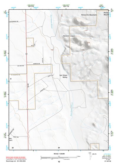 31109NE Page 12 Chiricahua Peak Topo Preview 1