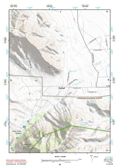 31109NE Page 21 Chiricahua Peak Topo Preview 1