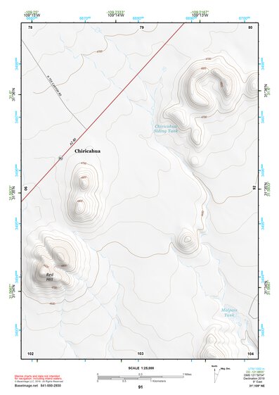 31109NE Page 91 Chiricahua Peak Topo Preview 1