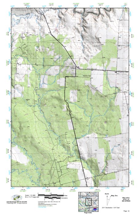 (32101a1) Page 014 Big Spring Map by BaseImage Publishing | Avenza Maps