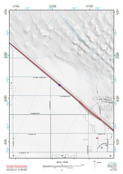 32111SE Page 7 Silver Bell Mountains Topo Preview 1