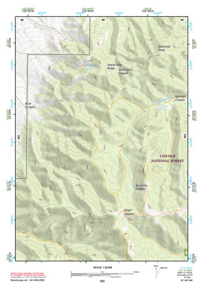 33105NW Page 101 Carrizozo Topo Preview 1