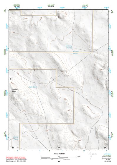 33106NE Page 11 Oscura Mountains Topo Preview 1