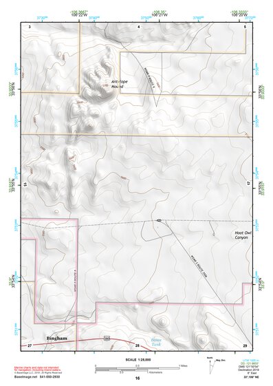 33106NE Page 16 Oscura Mountains Topo Preview 1