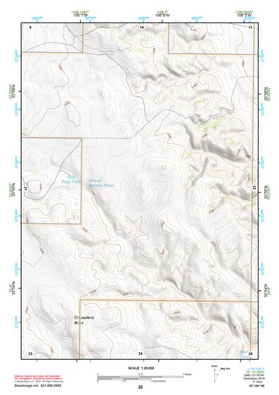 33106NE Page 22 Oscura Mountains Topo Preview 1