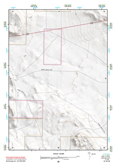 33106NE Page 26 Oscura Mountains Topo Preview 1