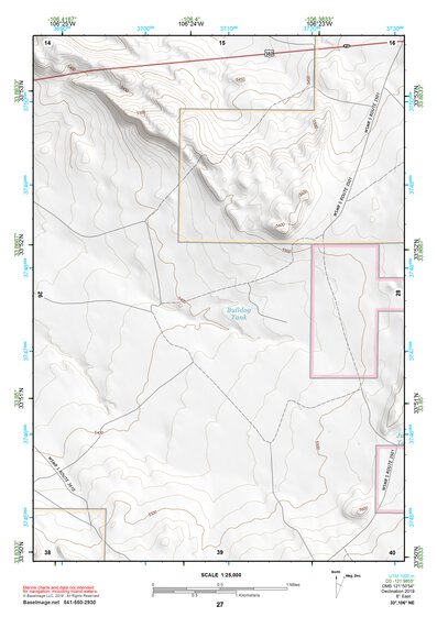 33106NE Page 27 Oscura Mountains Topo Preview 1