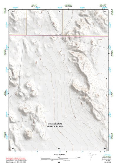 33106NE Page 38 Oscura Mountains Topo Preview 1