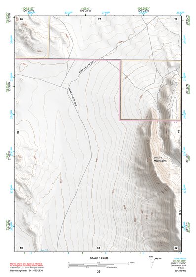 33106NE Page 39 Oscura Mountains Topo Preview 1