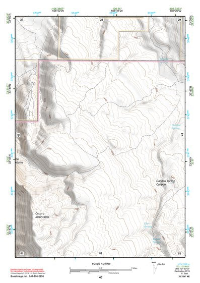 33106NE Page 40 Oscura Mountains Topo Preview 1