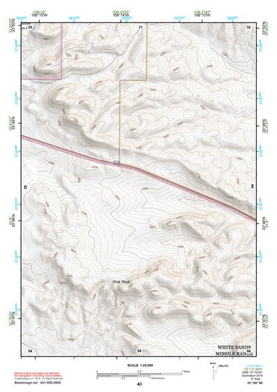 33106NE Page 43 Oscura Mountains Topo Preview 1