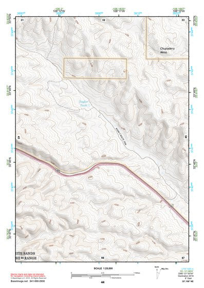 33106NE Page 44 Oscura Mountains Topo Preview 1