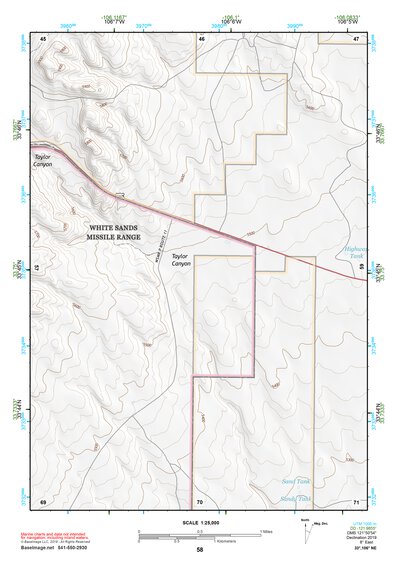 33106NE Page 58 Oscura Mountains Topo Preview 1