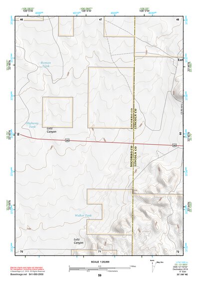 33106NE Page 59 Oscura Mountains Topo Preview 1