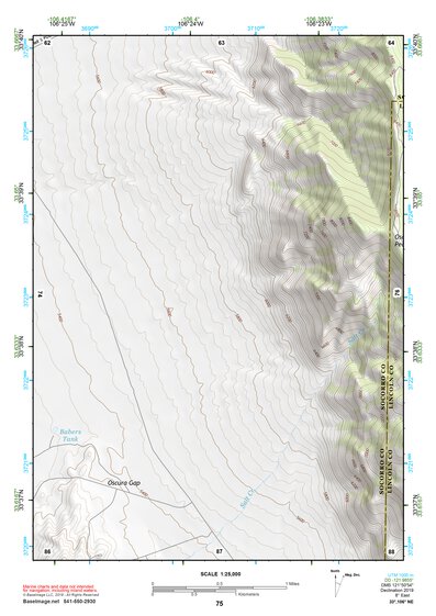 33106NE Page 75 Oscura Mountains Topo Preview 1
