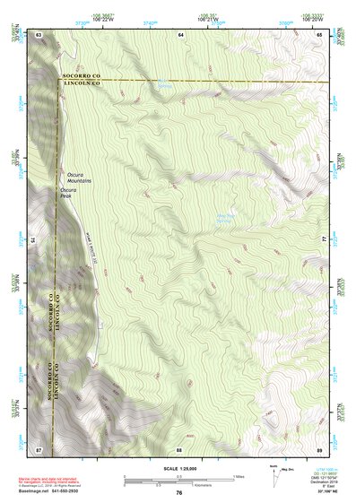 33106NE Page 76 Oscura Mountains Topo Preview 1