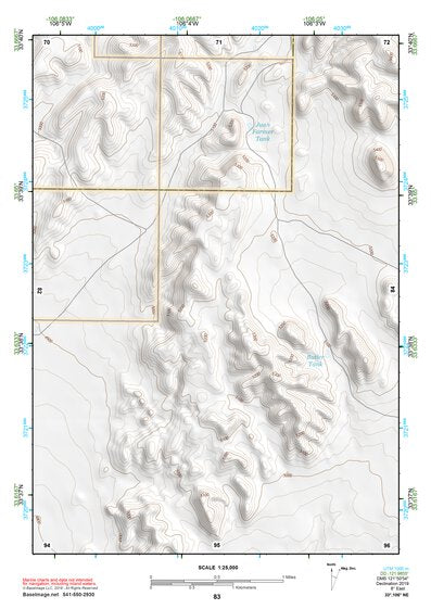 33106NE Page 83 Oscura Mountains Topo Preview 1